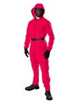 Bristol Novelty 301595L000 Gamer Suit & Mask Adult Fancy Dress, Men, Women, Red, Large