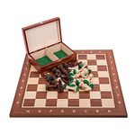 SQUARE - Pro Wooden Chess Set No. 6 - Mahogany - Chessboard & Chess Pieces Staunton 6