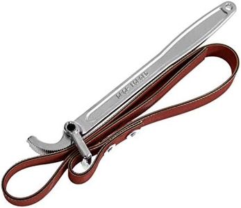 KATSU Oil Filter Band Wrench 11 Inch Multi-Purpose Heavy Duty Chrome Vanadium Steel Oil Filter Wrench with Adjustable Belt 450184