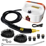 HCCTWOOW 2500W Handheld Steam Cleaner,High Temperature Steamer for Cleaning,Steam Cleaning for mattress, Car Detailing Couch Upholstery Bathroom (Orange-New Version)