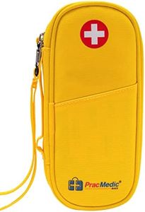 PracMedic EPIPEN Carrying Case - Holds 2 Epi Pens or Auvi-Q, Asthma Inhaler, Anti-Histamine, Nasal Spray, Eye Drops, Medicine, Vials, Syringes, Ice Pack- Sold Empty (Orange)