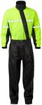 JDC Motorcycle Waterproof Rain Suit Over Suit 1PC - SHIELD - Yellow/Black - L - Regular Leg (32")