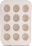 NutriChef 12 Cup Muffin Pan, Non-Stick Ceramic Cupcakes Pan, Perfect for Pastry, Muffins, Cupcakes and Dessert