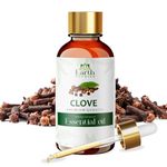 Earth Nourish Clove Essential Oil -30ml/1.01 fl oz - Pure and Natural, Aroma & Diffuser Oil for DIY Candle & Soap Making - Premium Grade with Glass Dropper