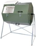 Jora Composters JK270A 70 Gallon Outdoor Dual Chamber Steel Compost Tumbler Bin