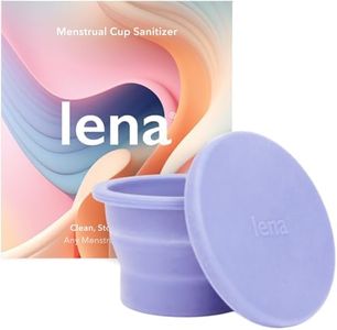 Lena Menstrual Cup Sterilizer Case, Compact, Collapsible Silicone Container for Cleaning Period Cup & Menstrual Disc, Travel, Home and Dorm, Menstrual Cup Cleaner, Feminine Care, Light Purple
