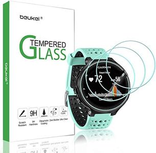 (4 Pack) Beukei for Garmin Forerunner 235 225 620 220 230 630 Screen Protector Tempered Glass, Anti Scratch, Bubble Free