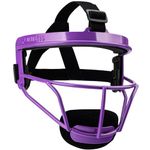 Dinictis Softball Face Mask, Lightweight, Comfortable, with Wide Field Vision, Durable and Safe Face Guards, Premium Protective Softball Fielder's Mask-Purple-Adult(L)