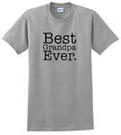 Best Grandpa Ever T-Shirt Large Sport Grey