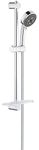 GROHE Vitalio Comfort 100 - Shower Bar Rail Set with Soap Tray (3 Spray Options Hand Shower 10cm with Water Saving Technology and Anti-Limescale System, Shower Rail 60cm, Hose 1.75m), Chrome, 26096000