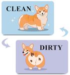 HSSPIRITZ Funny Cute Dog Cartoon Clean Dirty Dishwasher Magnet,Universal Kitchen Flip Sign Indicator,Refrigerator Dish Washer Laundry Accessories Decor Magnet for Mother's Day