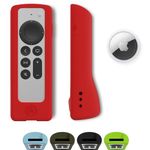 GripStand™ Apple TV Remote Case: Stand-Up Design, Enhanced Grip, Anti-Slip & Drop Protection, AirTag Compatible, Fits Siri Apple TV 4K/HD (2nd & 3rd Gen) – Fiery Red by 73&Sunny.