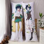 Huruaci Genshin Impact Pillowcase Venti Body Pillow Case Cover Dakimakura(59.1x19.7in/150x50cm )