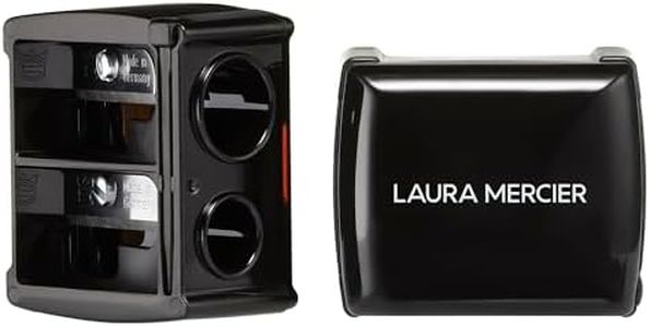 Laura Mercier Cosmetic Pencil Sharpener, Dual-End, For Lip Liner, Eyeliner and Eyebrow Pencils, Includes Cleaning Pick