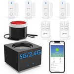 CPVAN House Alarm System (2.4 & 5 GHz WLAN), Burglary Protection, Window Alarm & Door Alarm with Remote Control & App, Works with Alexa, Model: CP8
