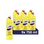 Domestos Citrus Fresh Thick Bleach eliminates 99.9% of bacteria and viruses disinfectant to protect against germs 9x 750 ml