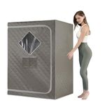 ZONEMEL Full Size Sauna Tent, Portable 1 or 2 Person Full Body Home Spa for Relaxation, Detox, Steamer not Included (L47.24 x W31.5 x H63,Dark Grey)