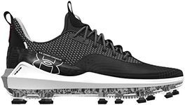 Under Armour mens Cleat, Black|white, 11.5