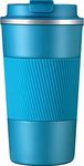 ZOKIXTO New Stainless Steel Vacuum Insulated Travel Tea and Coffee Mug -Insulated Cup for Hot & Cold Drinks, Travel Thermos Flask with Lid. (Blue, 510 Ml)