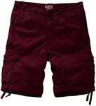 Match Men's Twill Comfort Cargo Shorts Without Belt (Label Size 6XL/44 (US 42), 3088 Claret)