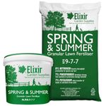 Elixir Gardens Spring & Summer 9-7-7 | Treats 570 sq.m | Granular Lawn Fertiliser/Turf & Grass Feed/Food | 20kg Bag