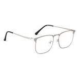 ROYAL SON Square Matte Silver Blue Light Blocking Computer Glasses Eyeglasses Men Women - SF0086-C3