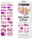 MOYOU LONDON Semi Cured Gel Nail Strips - 20 Pcs. Nail Wraps for Salon-Quality Manicure - Works with Any UV Nail Lamp - Easy to Apply, Trim, & Remove Gel Nail Stickers