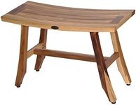 EcoDecors, Satori, 28", Teak Shower Bench, Wooden Bench, Teak Shower Stool, Bathroom Bench, Teak Bathroom Bench, Shower Bench Teak, Teak Shower Bench For Inside Shower