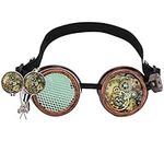 LELINTA Steampunk Victorian Style Goggles With Colored Lenses & Ocular Loupe Eyewear Costume Goggles