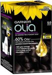 Garnier Olia Permanent Hair Colour 5.0 Brown (Ammonia Free, Oil Based)