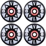 Rollerex YOLO Skateboard Wheels (52 mm) (92A) (4-Pack with Bearings, Spacers and Washers)