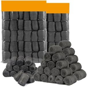 MAQIHAN Steel Wool Pads 0000 60PCS - Steel Wool 0000 Roll Glass Wood Fabric Metal Extra Fine Polishing Chrome Glass Polishing Pads Wool Steelwool Mice Control Weep Hole Covers Walls Fill