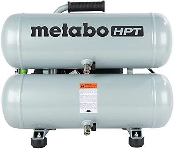 Metabo HPT Air Compressor, 4 Gallon, Electric, Twin Stack, Portable, Cast Iron, Oil Lubricated Pump, 135 PSI (EC99S)