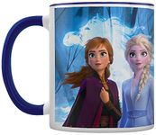 Disney MGC25516 Frozen 2 (Guiding Spirit) Blue Coloured Inner Ceramic Mug, 11oz/315ml,White