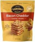 Sonoma Creamery - Cheese Crisps, Bacon Cheddar, 10 Oz (1 Count) | Savory Snack | High Protein | Low Carb | Gluten Free| Keto-Friendly