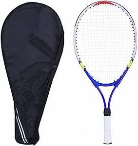 Vbestlife 23 Pouces Raquette de Tennis pour Enfants Cadre en Alliage D'aluminium Ensemble de Raquettes de Tennis pour Enfants pour la Formation(Bleu)