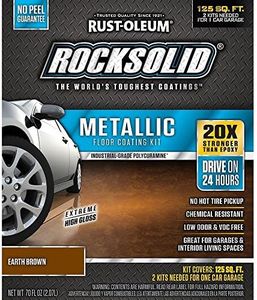 Rust-Oleum 286895 Rocksolid Metallic Garage Floor Coating, 80 Fl Oz (Pack of 1), Earth Brown