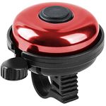 Xthuge Classic Bike Bell, Aluminum Bicycle Bell, Loud Crisp Clear Sound Bicycle Bike Bell for Adults Kids(Red-Left Hand Use)