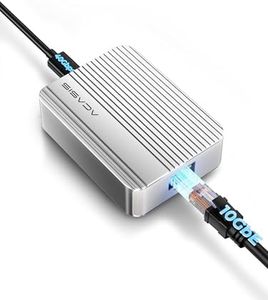 ACASIS 10Gb Ethernet Adapter, High-Speed RJ45 Network Connections Compatible with Thunderbolt 3/4 or USB4 Ports, 10gbe USB C Ethernet Adapter Supports 10/5/2.5/1Gbps 100Mb/s Base-T for Mac/Win