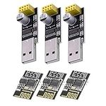 AZDelivery 3 x ESP8266 ESP-01S Serial Wireless WLAN WiFi Transceiver Module 1MB Flash 80MHz with CH340G USB Converter Adapter compatible with Arduino and Raspberry Pi Including E-Book!