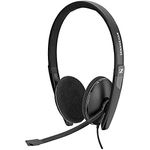 EPOS Sennheiser PC 5.2 Chat - Stylish On-Ear Multi-Platform Headset with Adjustable Noise-Cancelling Microphone - for Internet Telephony and E-Learners - Laptop, Phone, & PC Connectivity, Black