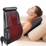 CyperEver Back Massager with Heat, 16 Nodes Shiatsu Neck and Back Massager, Heated Back Massager for Pain Relief, Back Massage Cushion for Chair Car Seat Home Office Gift for Mom Dad