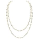 BABEYOND® Art Deco Fashion Faux Pearls Flapper Beads Cluster Long Pearl Necklace 59 inch (White, 59)