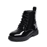 DREAM PAIRS Boys Girls Side Zipper Ankle Boots, Black, 13 Little Kid