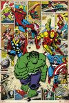 Grupo Erik Marvel Classic Comics Heroes Poster - 35.8 x 24.2 Inches/91 x 61.5 cm/24 x 36 Inches Shipped Rolled Up Marvel Wall Poster Cool Posters and Prints