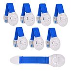 KitschKitsch® 8pcs Baby Infant Child Proofing Safety Locks Latches Door Cupboard Cabinet Fridge Drawer Locks (Blue)