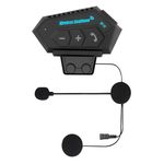 Cubonic Helmet BT Headset, BT12 Motorcycle Helmet BT Headset Headphone Speakers Support Handsfree Calling Hi-Fi Headphone Low Power Warning, Black