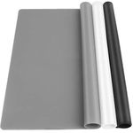 LEOBRO Silicone Mat for Resin, 3 Pack A3 Extra Large Silicone Sheet for Resin Mould, 30cm x 40cm Crafts Mat for Resin Casting Mold, Silicone Sheet, Heat-Resistant Mat, Black, Dark Gray, Transparent