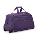 Aristocrat Solid Pattern Dart Duffle Trolly (H) 65 Purple (Purple, Medium)