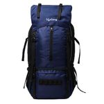 Lifelong 2 Compartments Rucksack Bag 80 Litres for Travel|Hiking Backpack for Unisex|Durable Honeycomb Fabric| Rain Cover | Breathable Back | Adjustable Straps | Trekking Camping Tourist Bag Navy Blue
